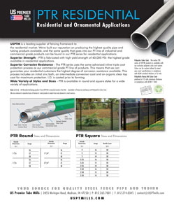US Premier Tube Mills Residential Spec Sheet