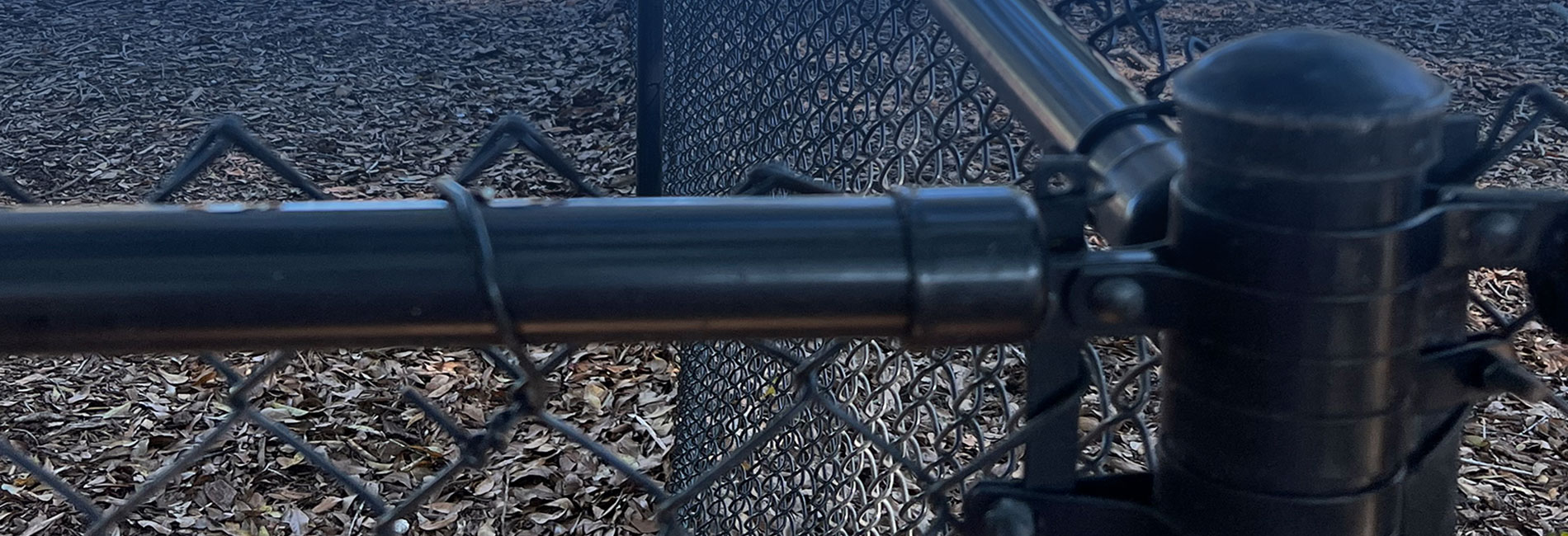 Black color coated tube with chain link fence